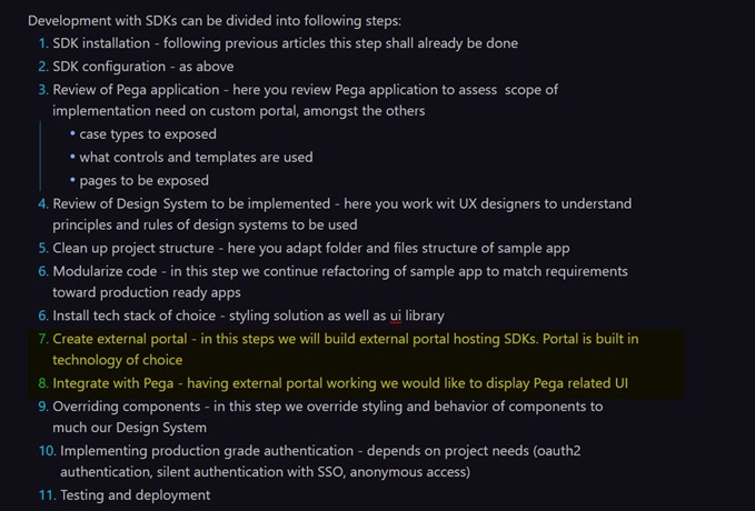 implementation steps