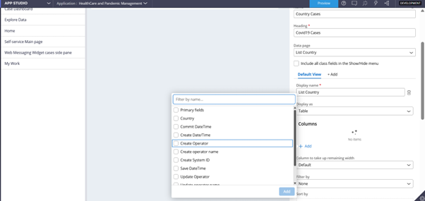 But when trying to add these field for dashboard , only country is coming not other fields