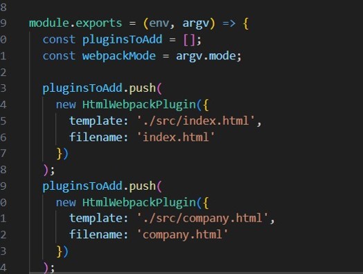 webpack config