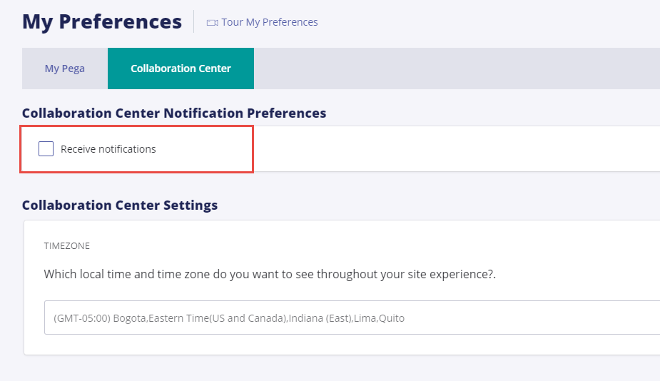 Receive Notifications for Pega Collaboration Center