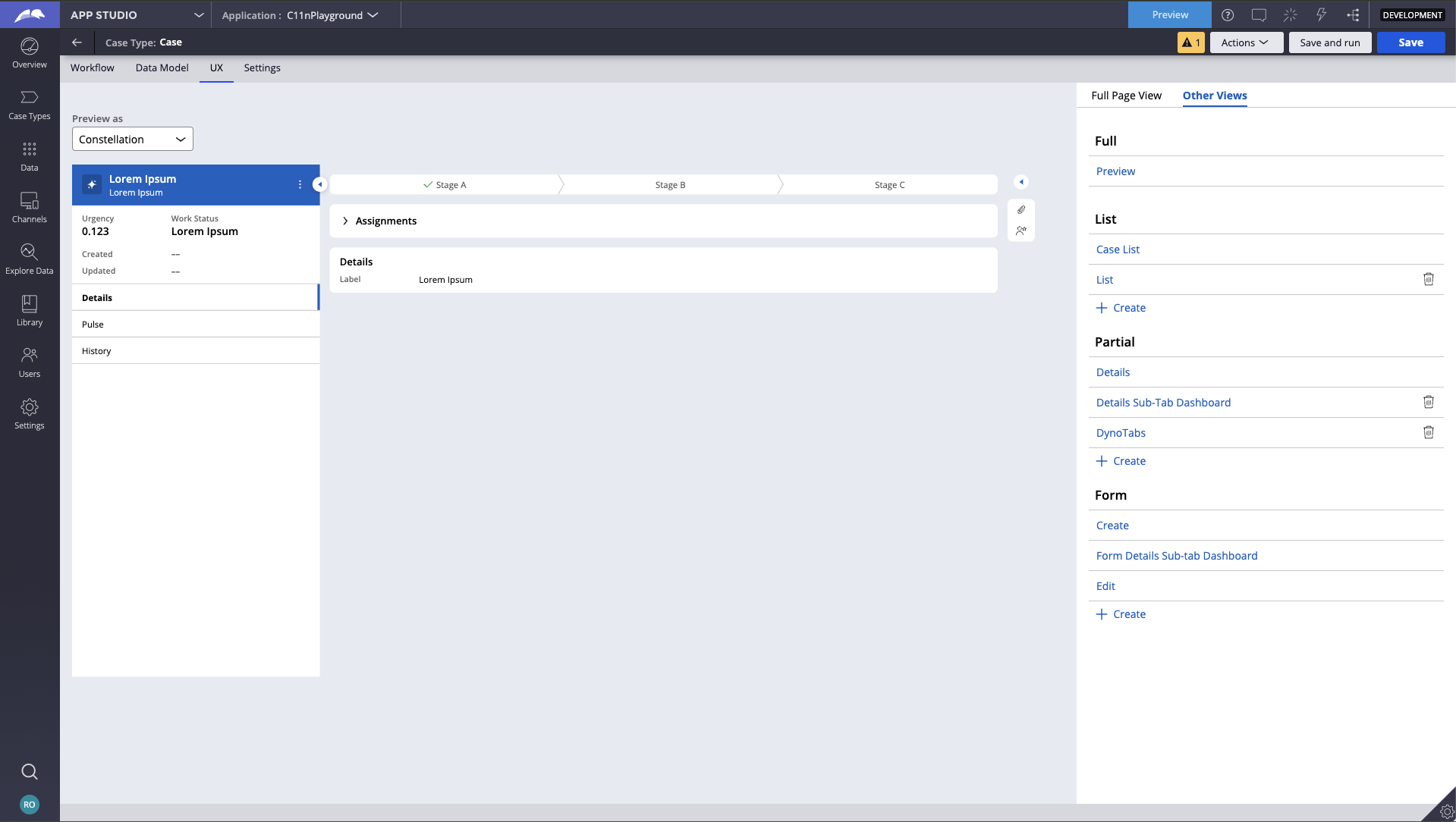 Figure 1 : Navigate to “Other Views” and Create or View Lists.