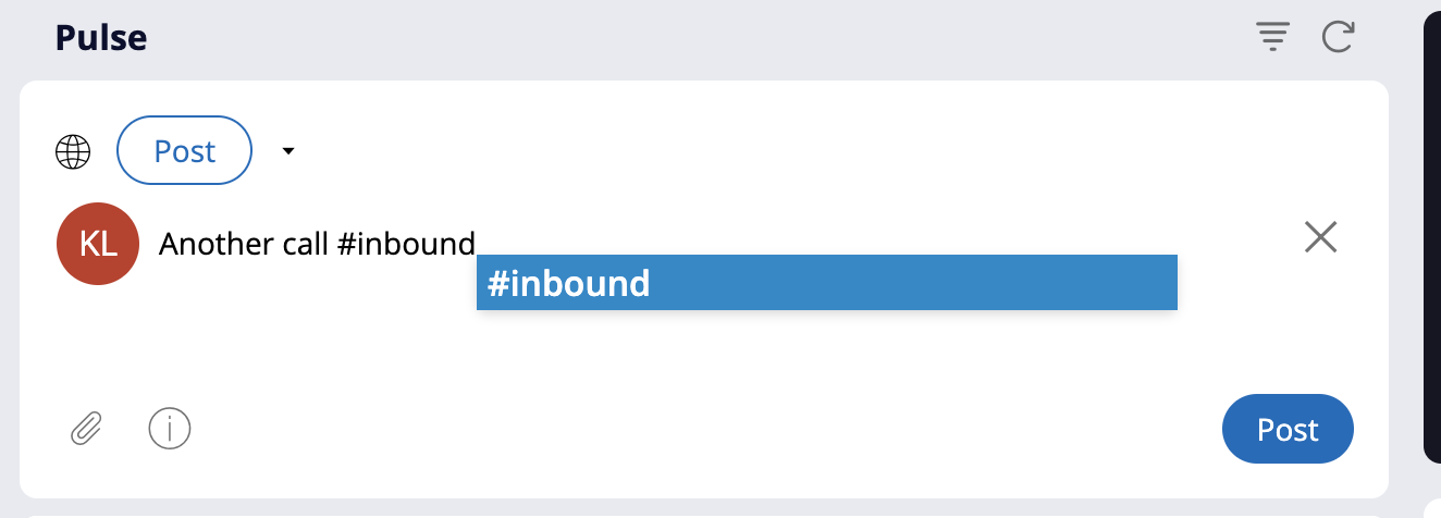 Adding #inbound tag to a message