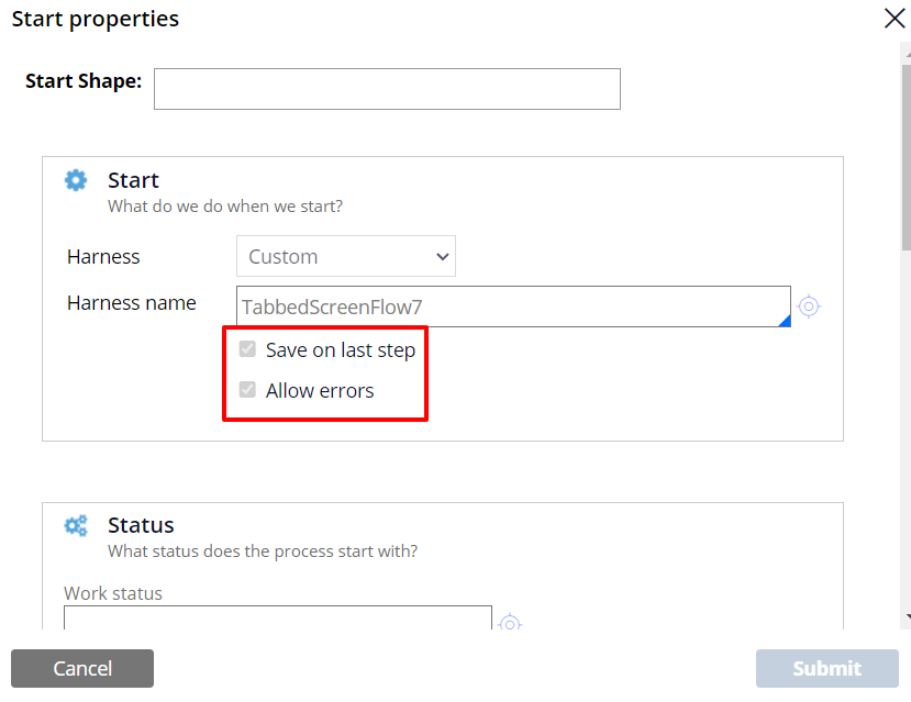 Screen flow configuration