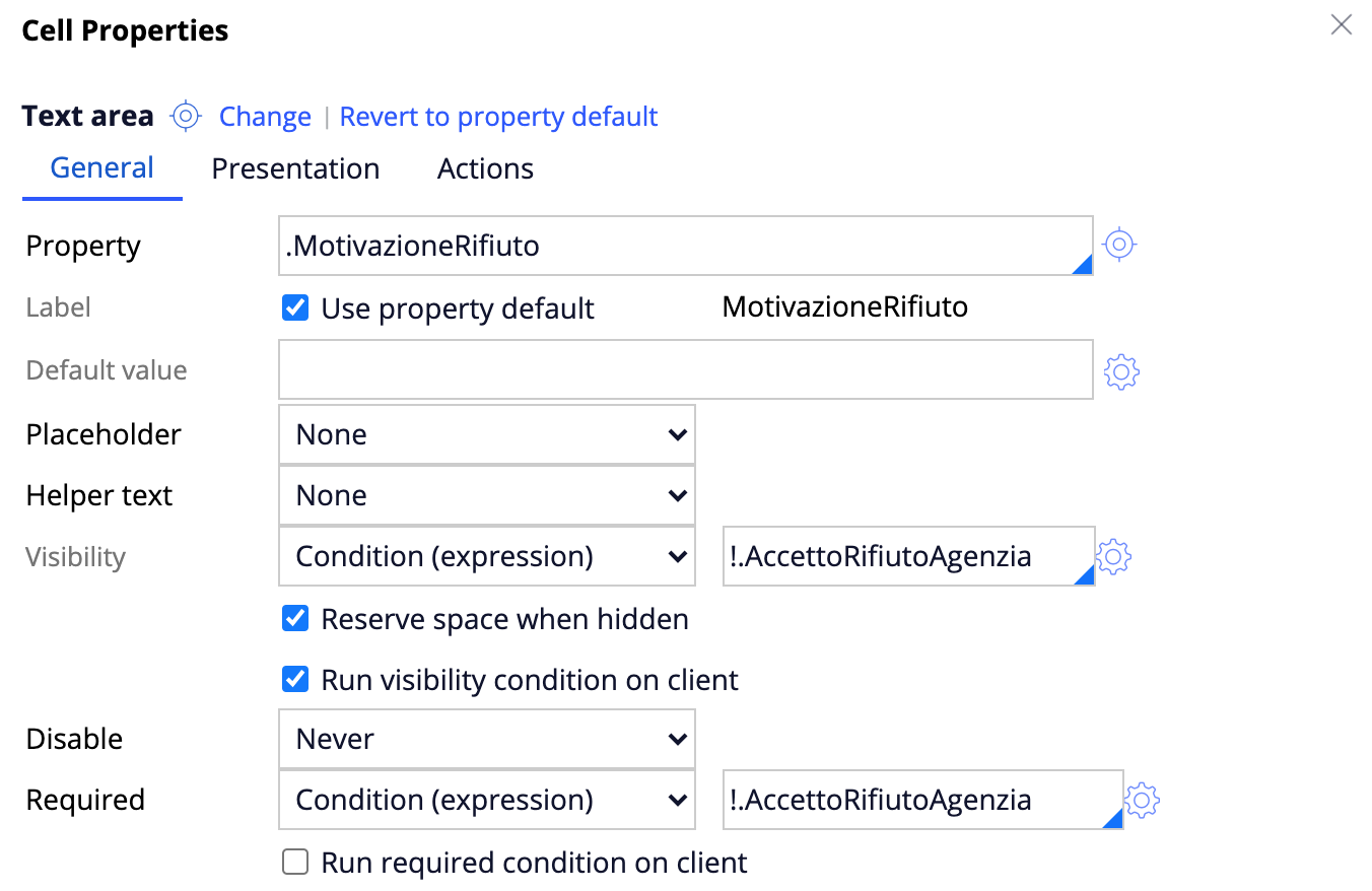 Conditional visibility