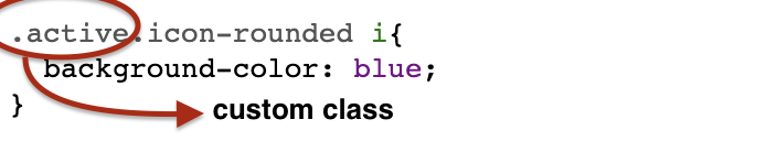 Custom css class configuration