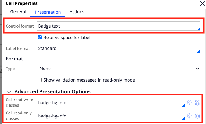 Badge helper class & format