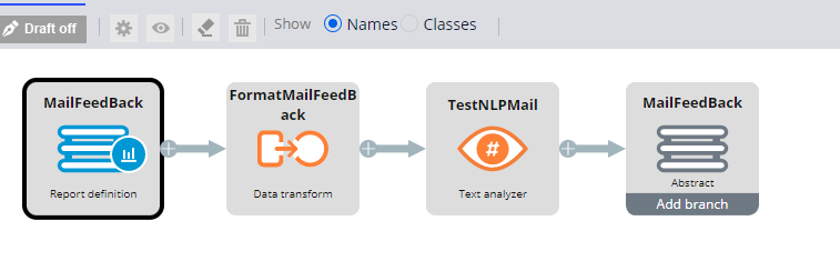 Data Flow with Text Analyzer 