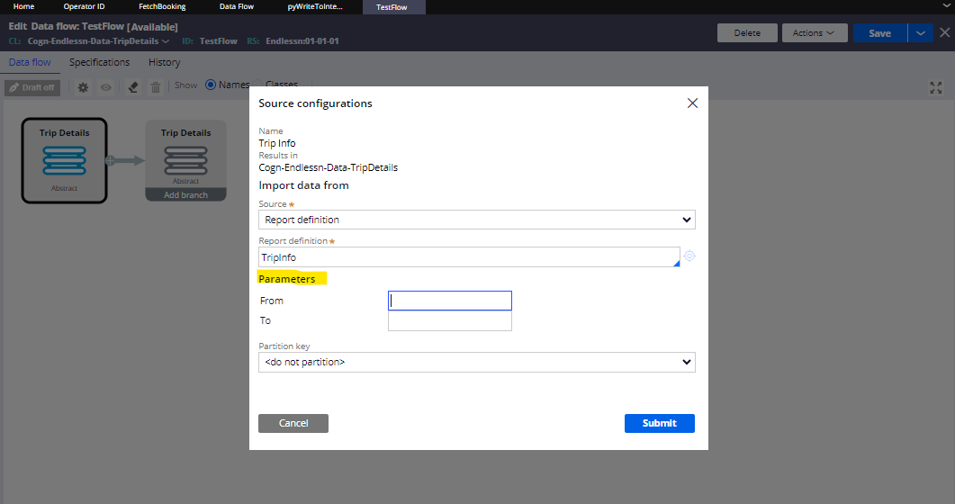 Go to Records > Data Model > Data Flow.