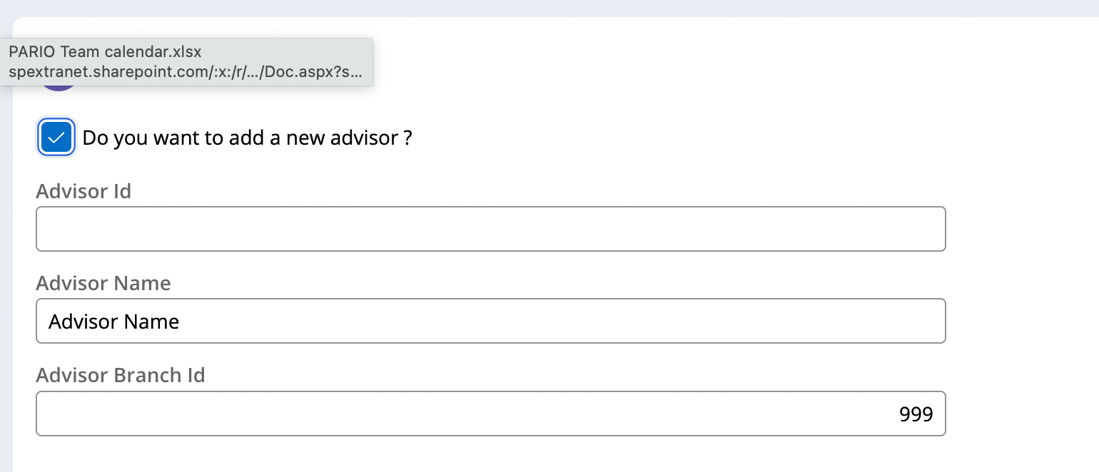 Save advisor activity