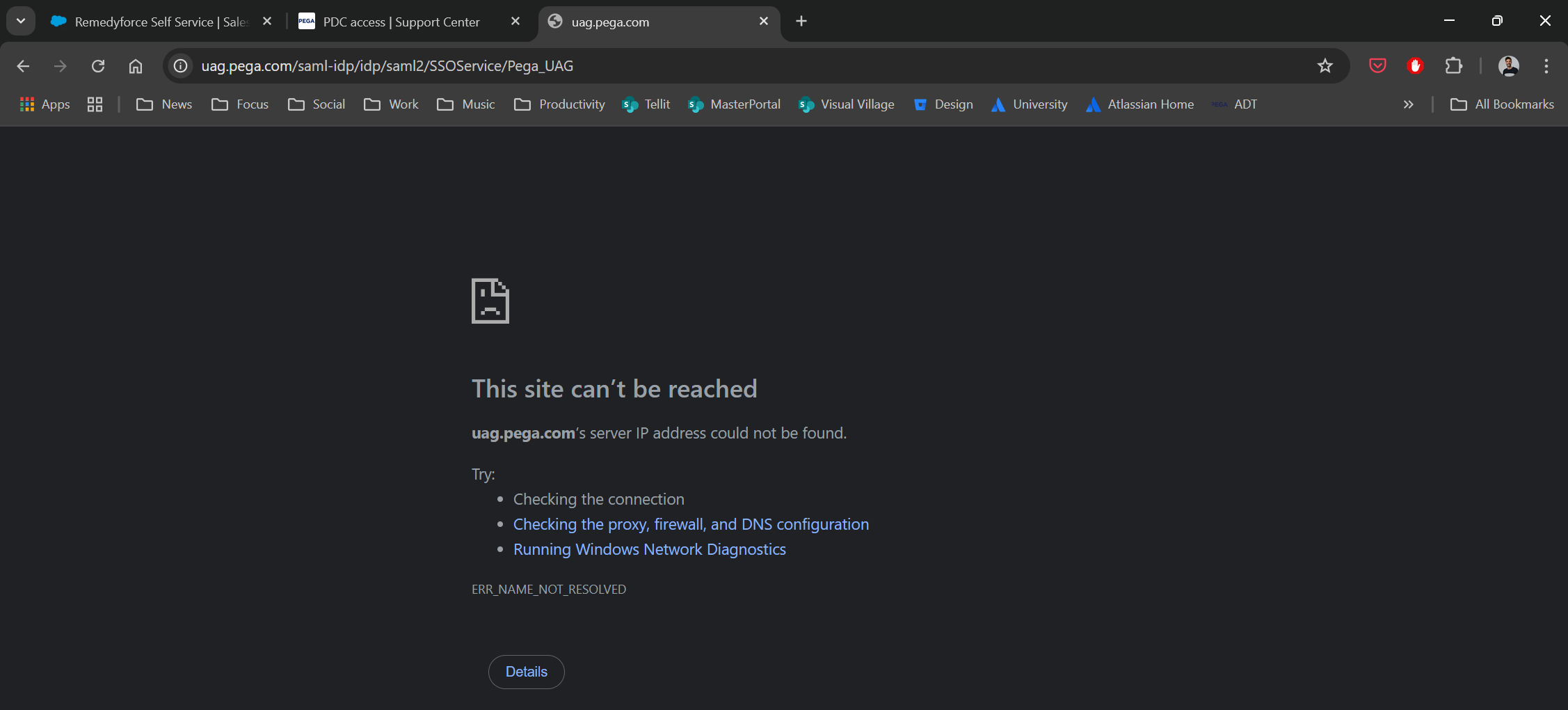 Site cannot be reached