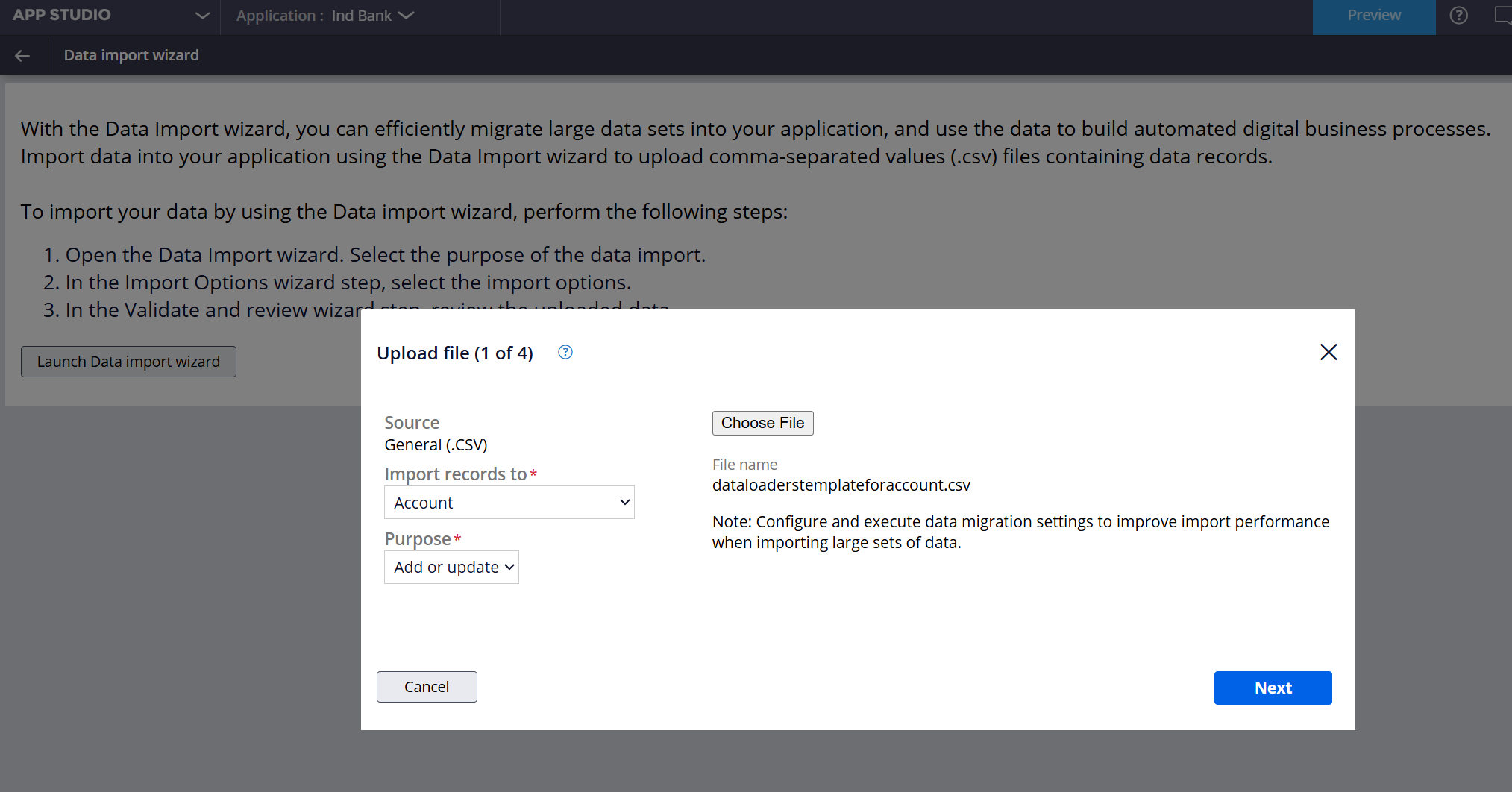 launch import wizard