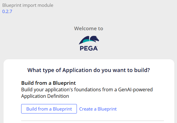 Image shows Blueprint import module version 0.2.7