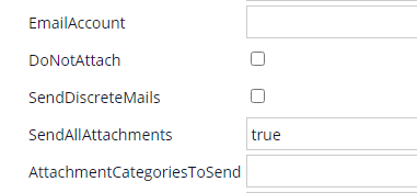 Screenshot of SendSimpleEmail settings