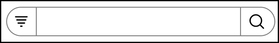A search bar in the application header accompanied by an adjacent search button