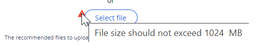Select file max size