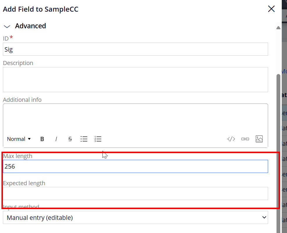 Max Length for property