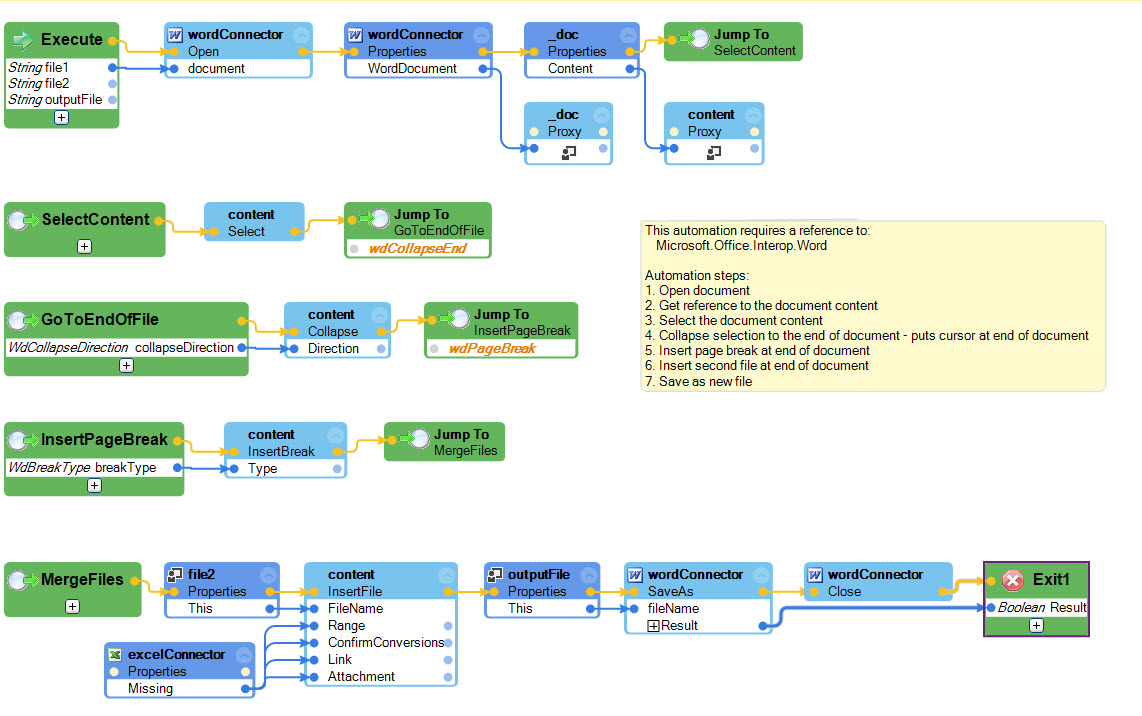 Word Merge automation