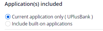 current application selection