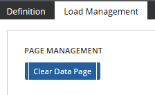 Clear Data Page button
