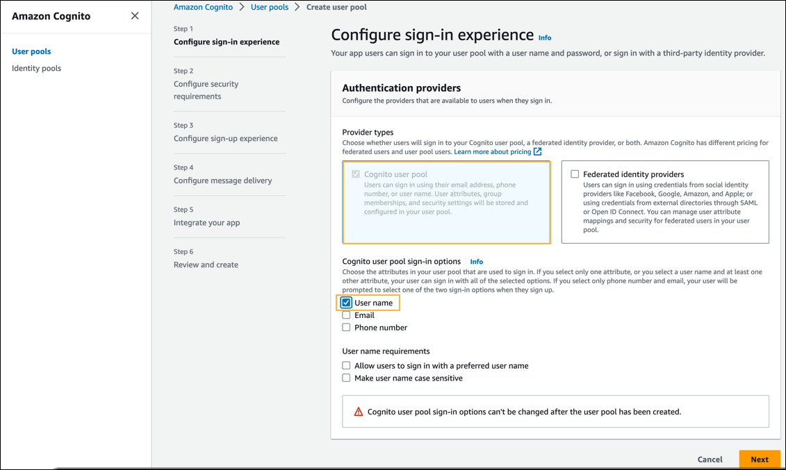 Configure signin experience