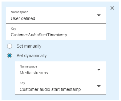 The Customer audio star timestamp key.