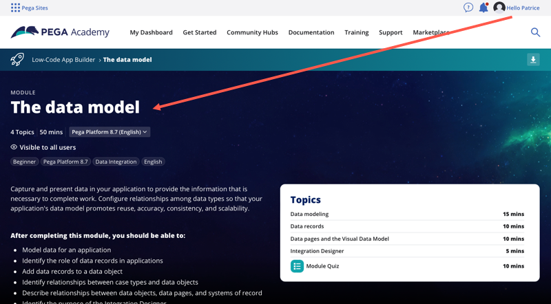 data model module accessible