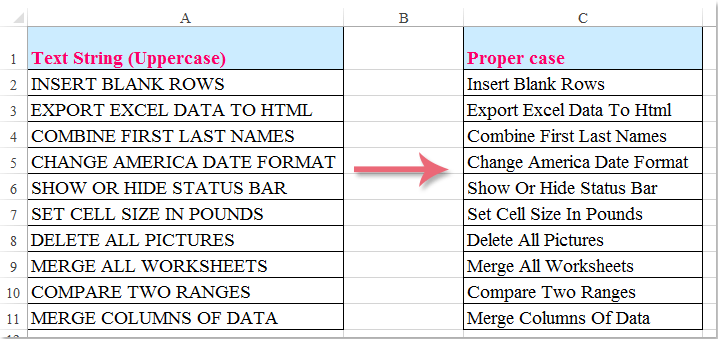 How To Change All Uppercase To Proper Case In Excel