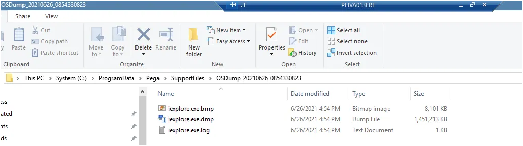 os dump files