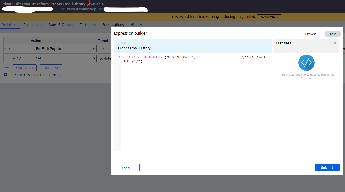 Rule Label Function Usage