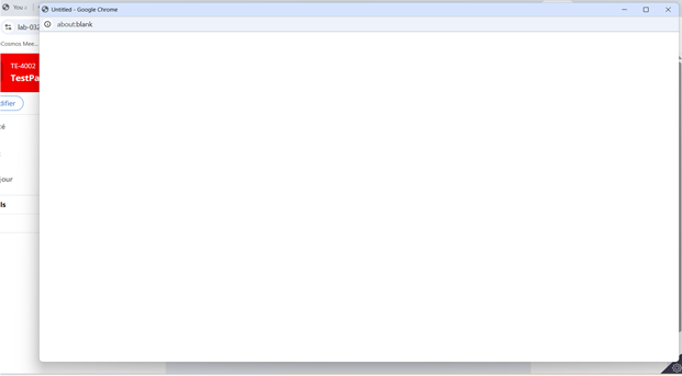 empty pop-up window