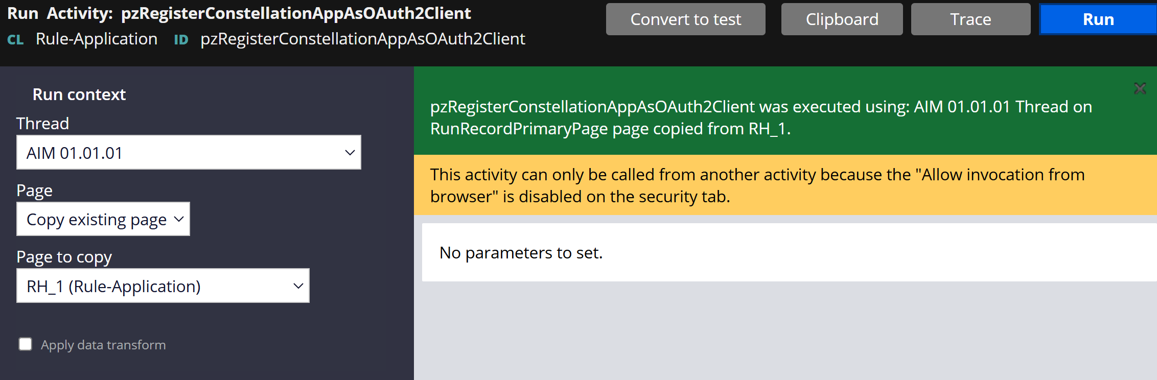 run-pzRegisterConstellationAppAsOAuth2Client