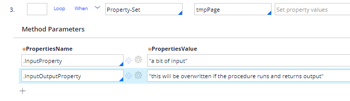 setting input property values
