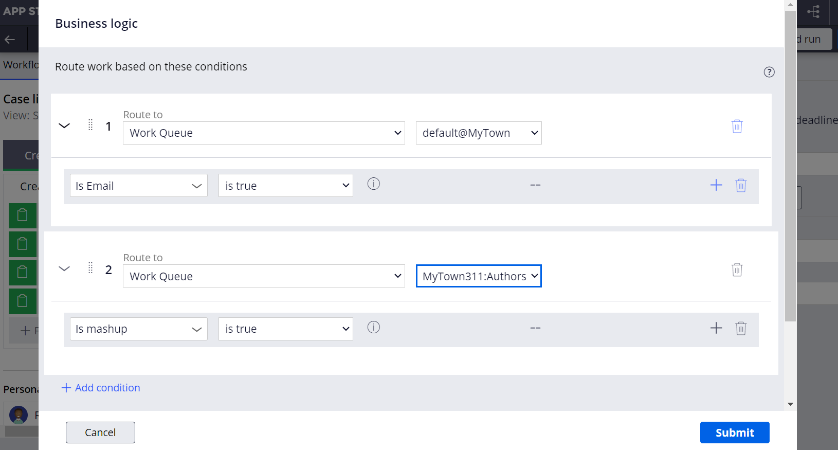 Simple queue routing