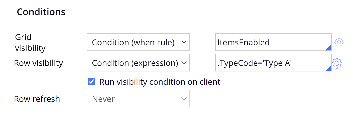 Table configuration