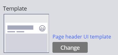 Page header UI Template
