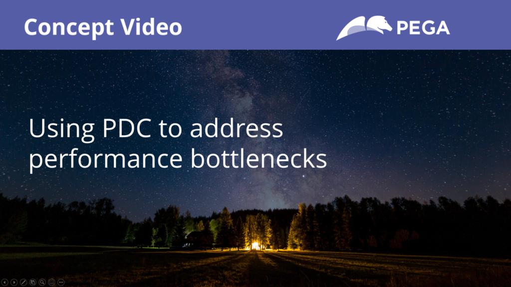 Using PDC to address performance bottlenecks