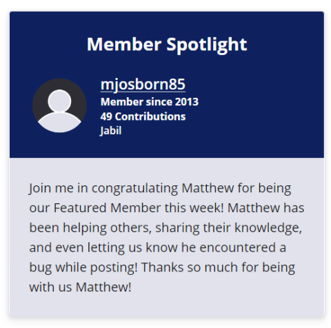 Week 49 - Matthew Osborn